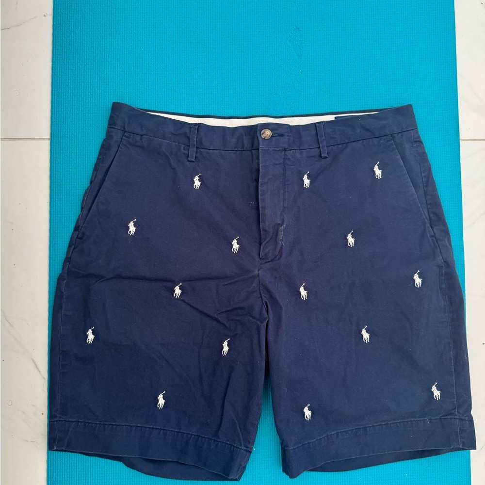 Ralph Lauren Dark Blue Embroidered Shorts